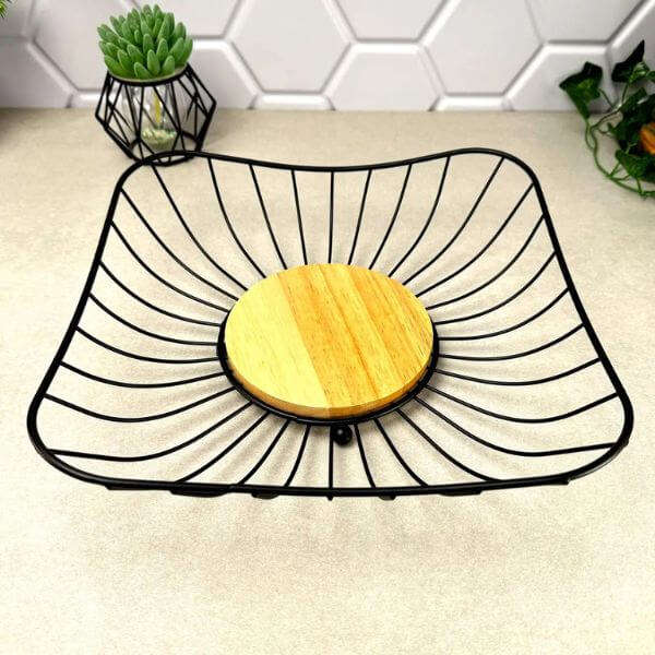 Square Metal Fruit Basket