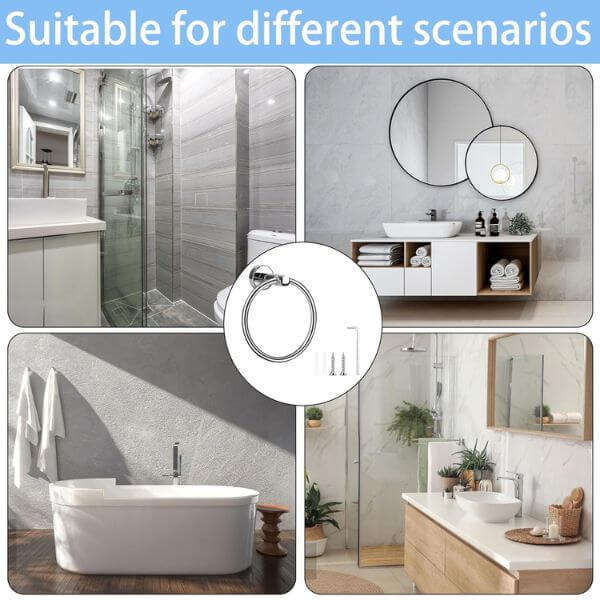 Stainless Steel Round Bathroom Towel Ring