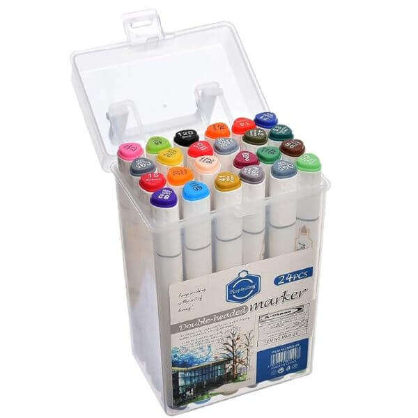 24PCS Waterproof Sketch Marker for Kids