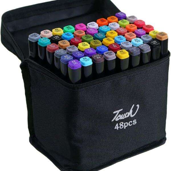 48PCS Sketch Art Markers for Kids