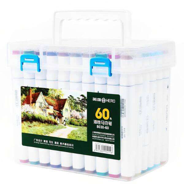 60PCS Waterproof Sketch Marker for Kids
