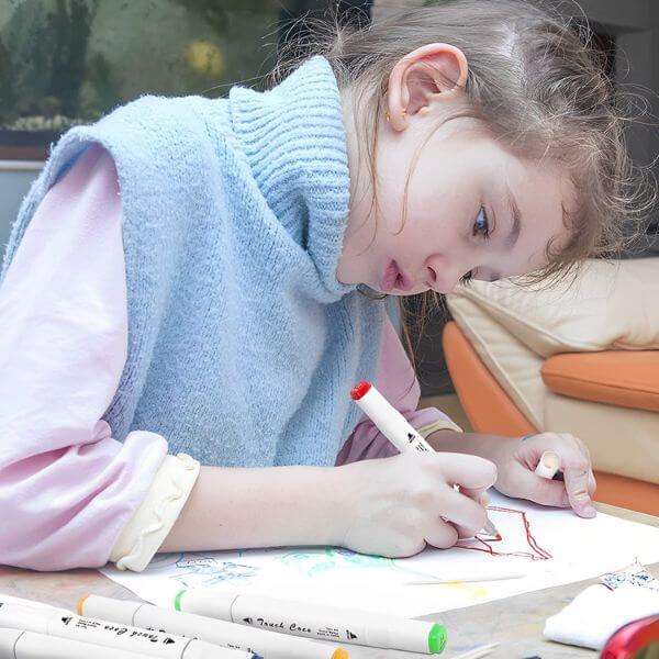 60PCS Waterproof Sketch Marker for Kids