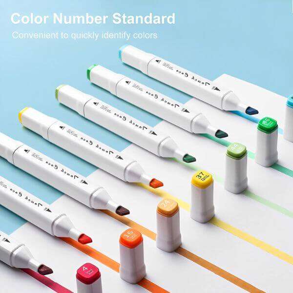 60PCS Waterproof Sketch Marker for Kids