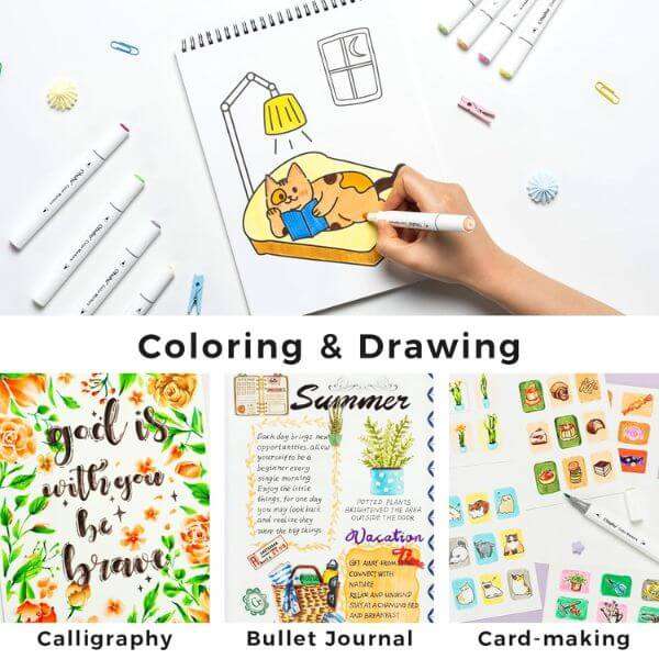 80PCS Waterproof Sketch Marker for Kids
