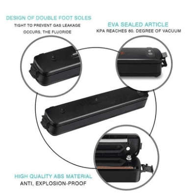 Vacuum Sealer Home automatic packing machine Black Finish