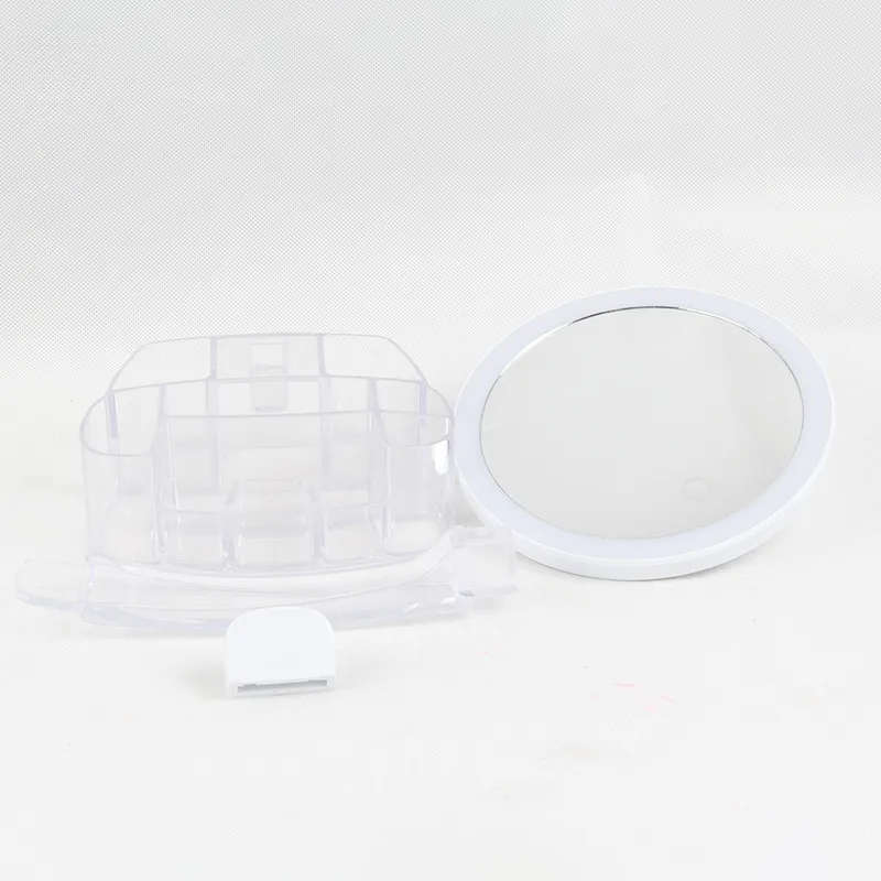 Makeup mirror led desktop makeup mirror desk lamp with Integrated network storage box red smart beauty makeup mirror fil