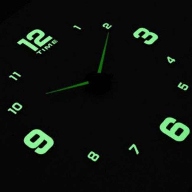 3D DIY Wall Clock Silent Quartz Luminous