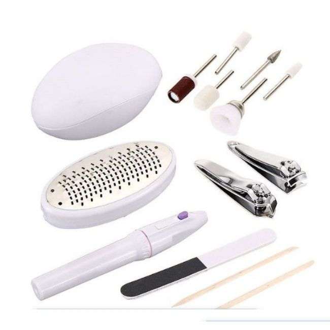 Pedi Mate Complete 12 Piece Handheld Pedicure/Manicure Set