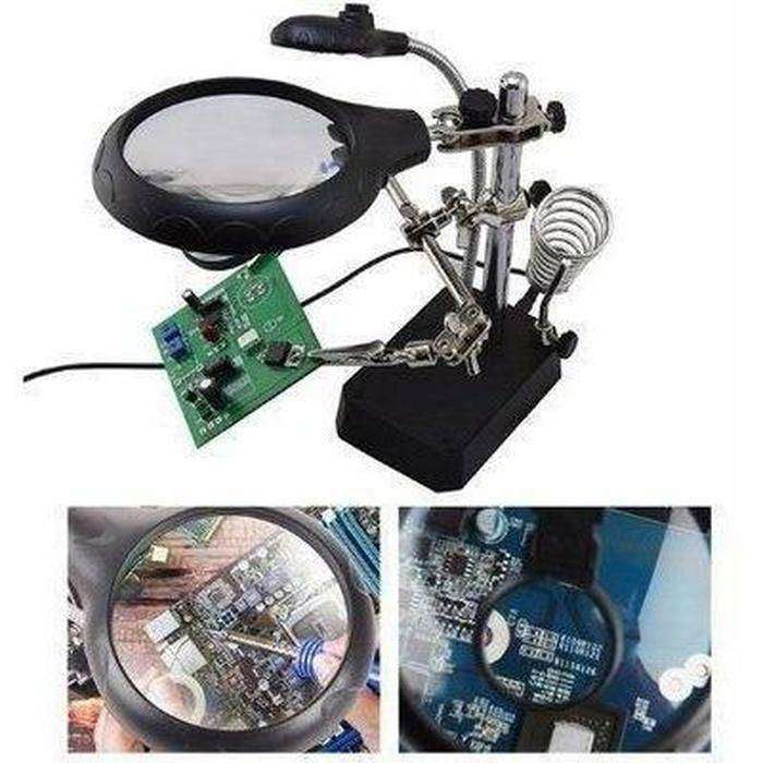 5 LED Auxiliary Clip Magnifier AC/DC Interchangeable