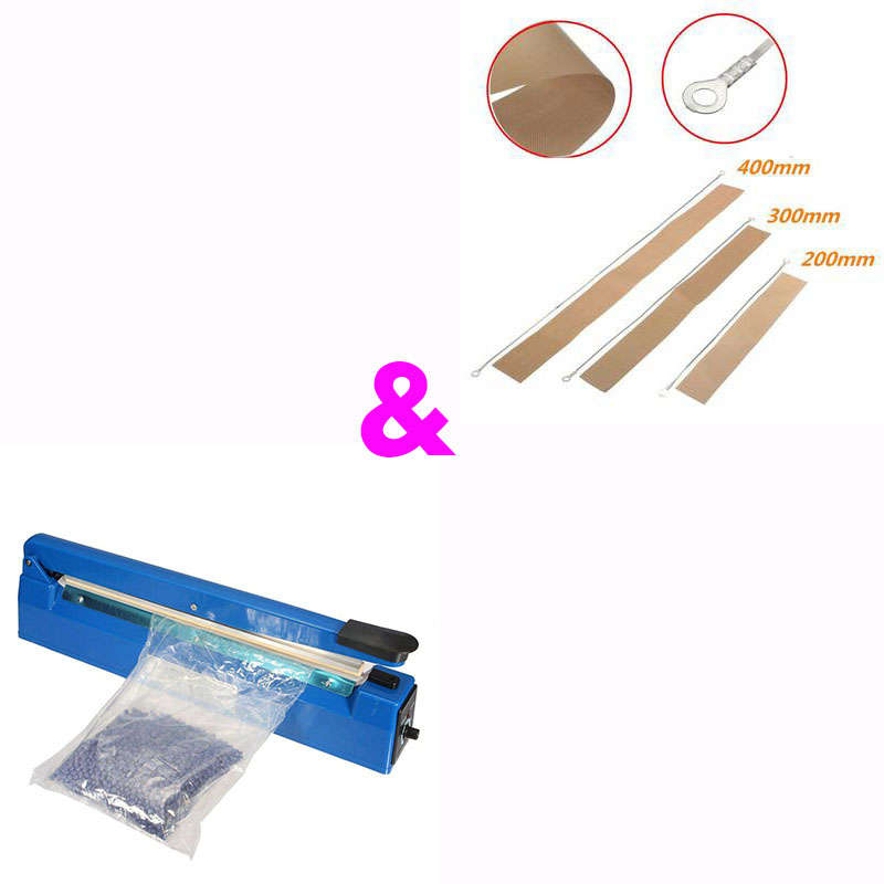100mm Impulse Heat Sealer & Wire Heating Plate Strip X2