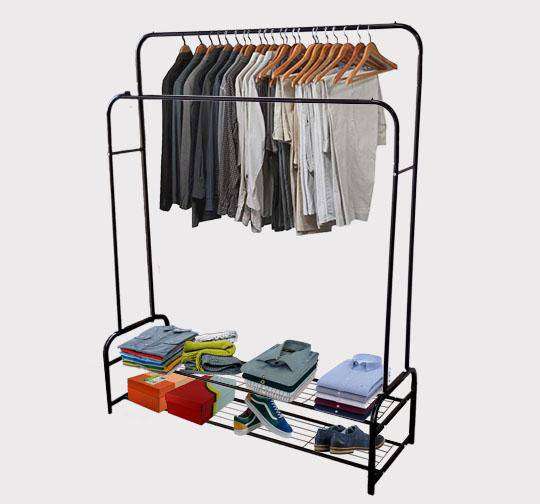 Heavy Duty Double Pole Clothing Rack