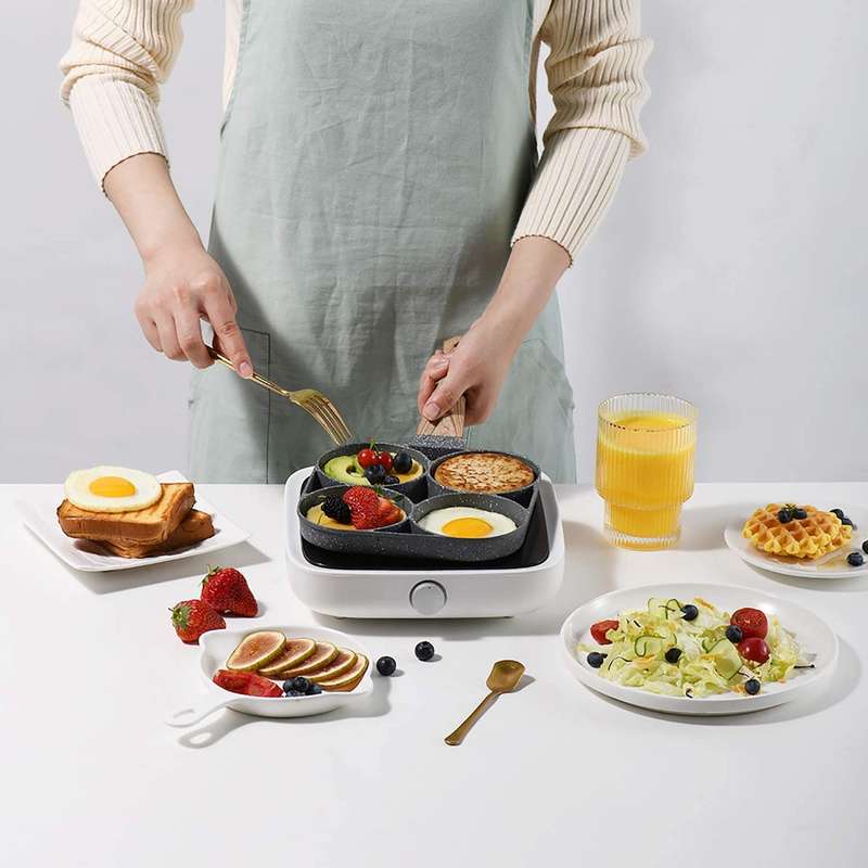 Non Stick Frying Pan with 4 Holes