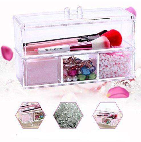 2 Layer Acrylic Makeup Organizer Storage Box