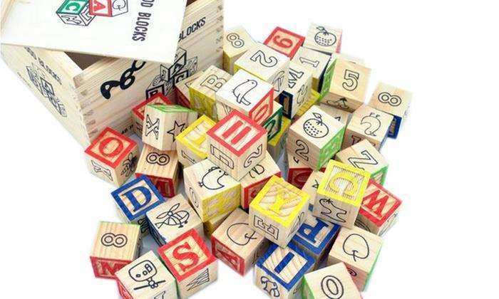 48pcs Educational Wood Blocks