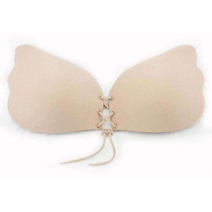 Front Draw String Cleavage Adhesive Bra