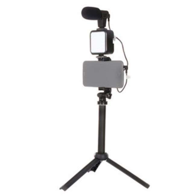 Stand Fill Light With Microphone Desktop Tripod Vlogging Kit