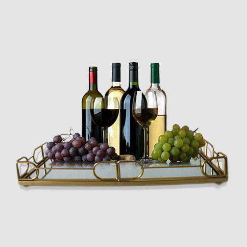 Rectangle Mirrored Vanity Tray Large Size
