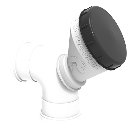 Pet Poo Drain - White