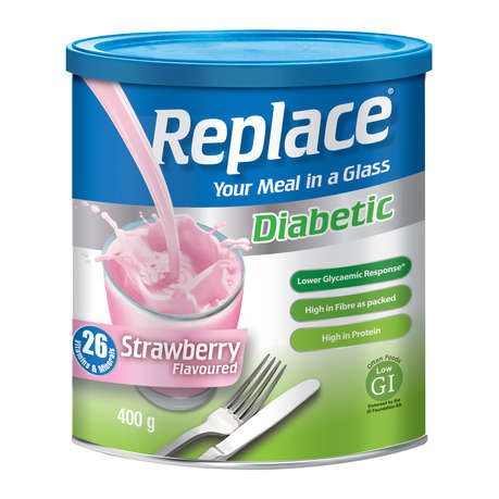 REPLACE DIABETIC  400G STRAWBERRY
