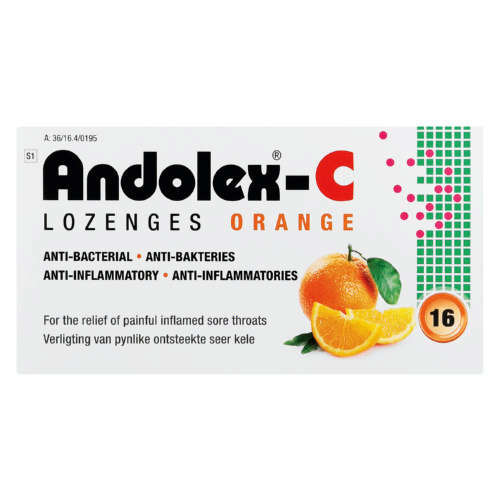 ANDOLEX C LOZENGES 16 ORANGE