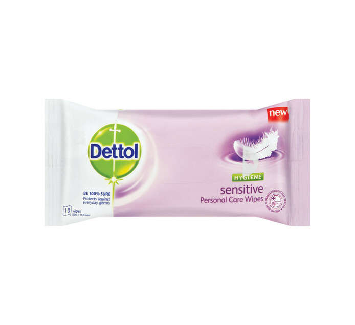 DETTOL HYGIENE WIPES 10 SENSITIVE