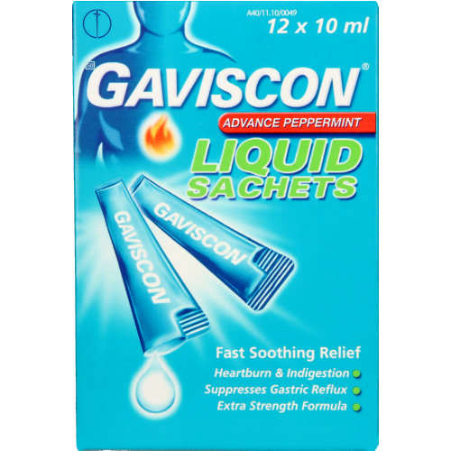 GAVISCON DOUBLE ACTION 12 10ML SACHETS