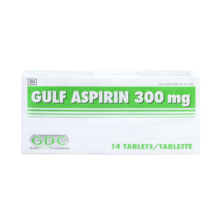GULF ASPIRIN 300MG 14
