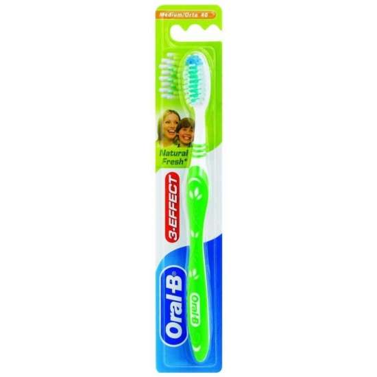 ORAL B TBRUSH 3 EFF NAT FRESH 40 MED