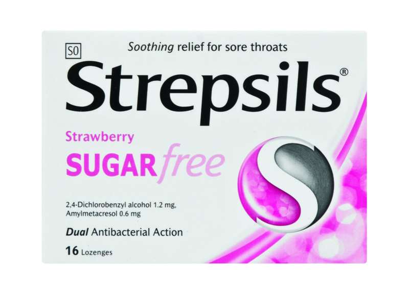 STREPSILS 16 STAWBERRY SUGAR FREE