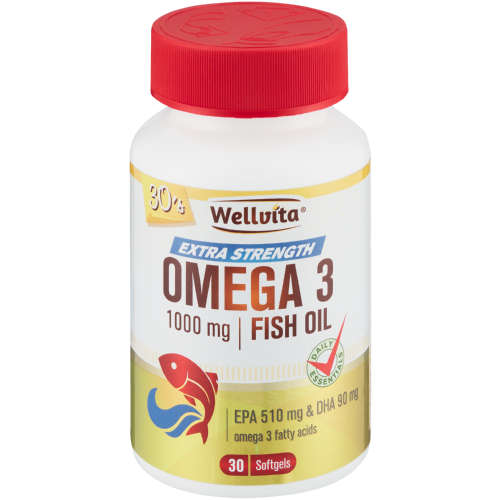 WELLVITA OMEGA 3 1000MG GEL CAPS  30