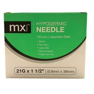 MX NEEDLE 21G 1 1/2 (0.8MM X 38MM)