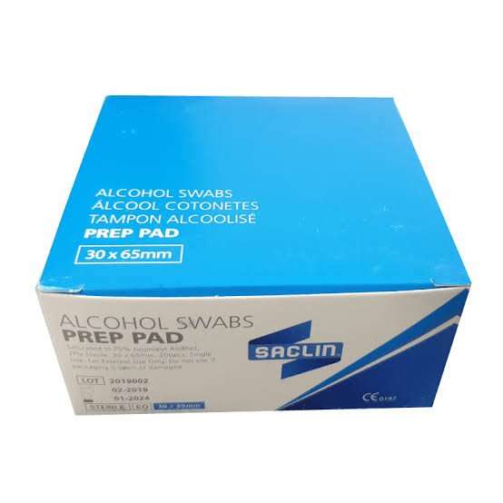 ALCOHOL SWABS 200 30X65MM SACLIN