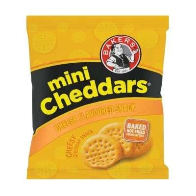 BAKERS MINI CHEDDARS 33G REAL CHEESE