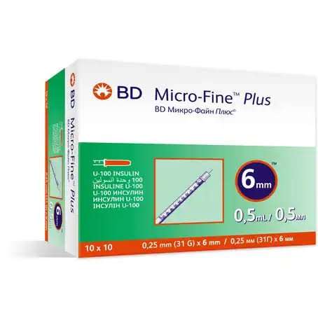BD MICROFINE PLUS SYR 0.5ML  6MM(31G) 10