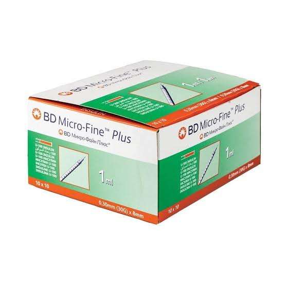 BD MICROFINE SYR 1ML  8MM(30G) 100
