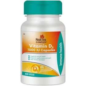 NATIVA COMP VIT D3 1000IU CAPS 60