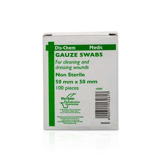 MEDIC GAUZE SWABS  50MM 8PLY 100