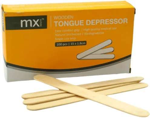 MX WOODEN TONGUE DEPRESSORS 100