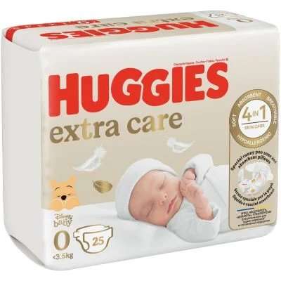 HUGGIES EXTRA CARE DIAPERS SZ0 25