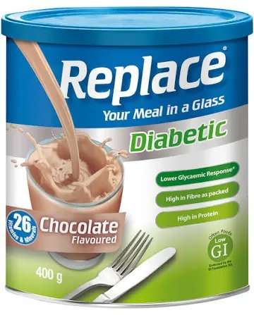 REPLACE DIABETIC  400G CHOCOLATE