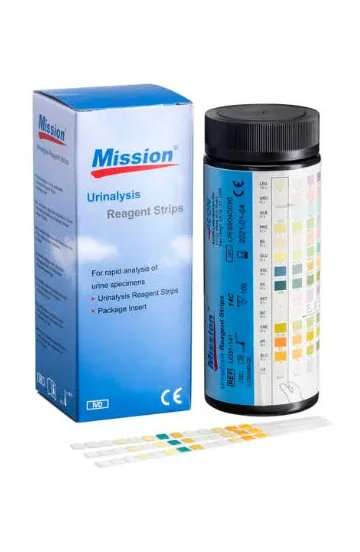 URINALYSIS STRIP 10PA MISSION REAGENT 100