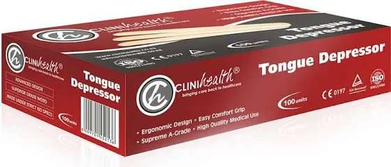 TONGUE DEPRESSORS WOODEN 100 CLINIHEALTH