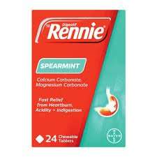 RENNIES TABS 24 SPEARMINT GREEN