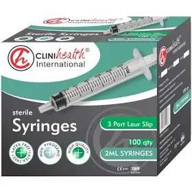 SYRINGE 2ML LUER FIT INJECT 100