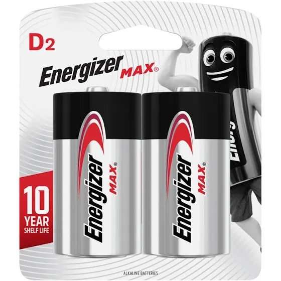 ENERGIZER MAX:  D - 2 PACK