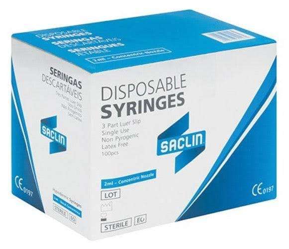 SYRINGE  2ML SACLIN 100