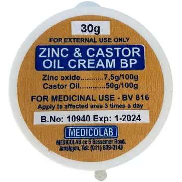 ZINC & CASTOR OIL CRM  30G MEDICOLAB