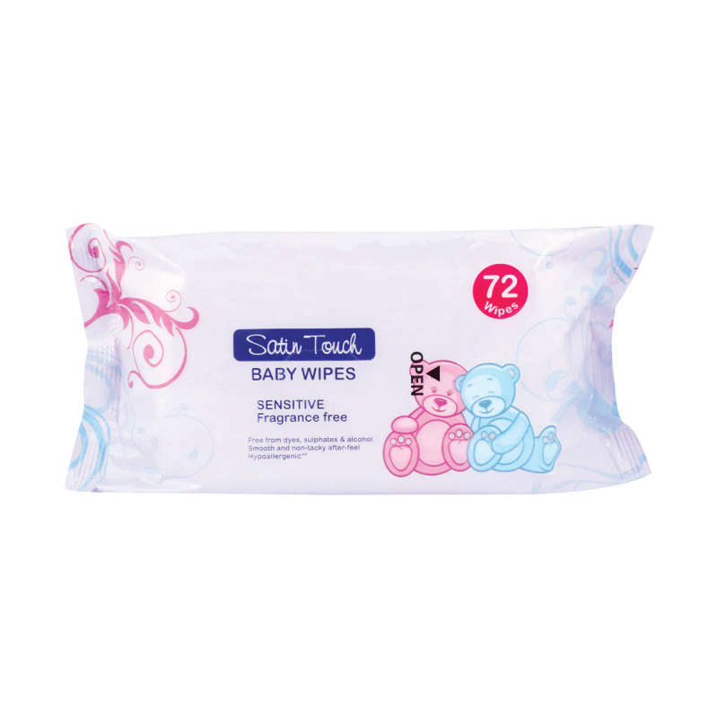 SATIN TOUCH BABY WIPES 72 F/FREE