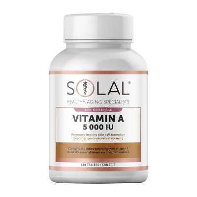 SOLAL VIT A 5000IU TABS 120