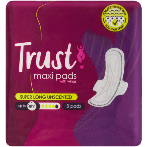 TRUST MAXI PADS 8 LONG UNSCENTED
